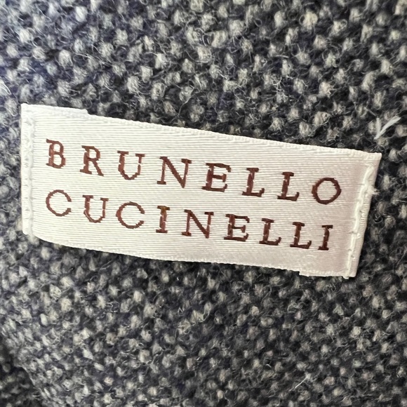 Brunello Cucinelli Cashmere Wool Pleated Asymmetrical Skirt Size 6 - Picture 3 of 9